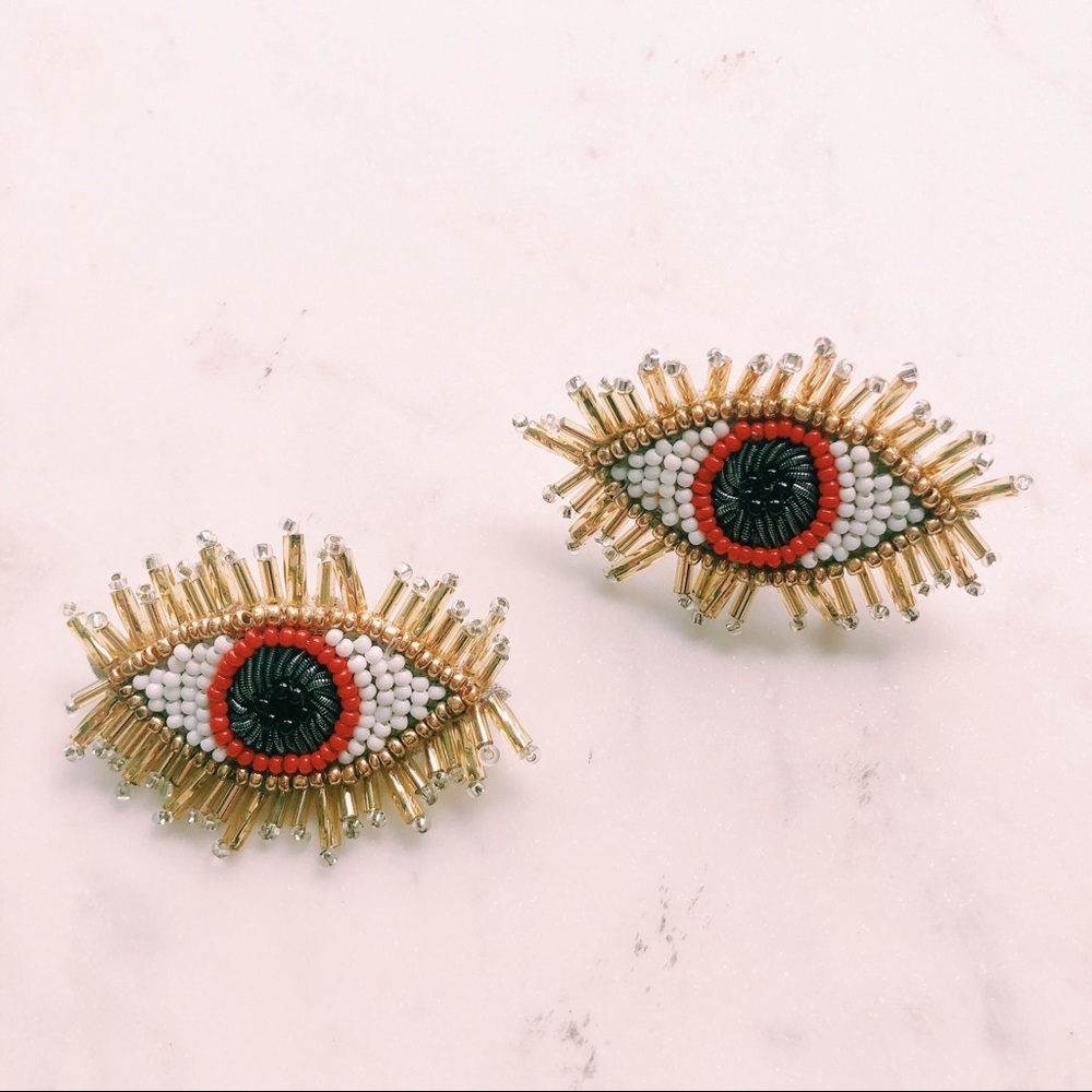 Beautiful evil eye earrings